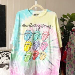 Rolling Stones Tie dye Oversized Tee 2X